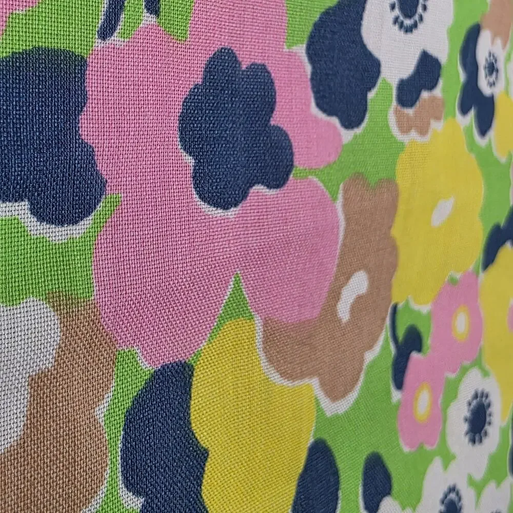 Vintage 1970 Klopman Mills Floral Cotton Fabric 45